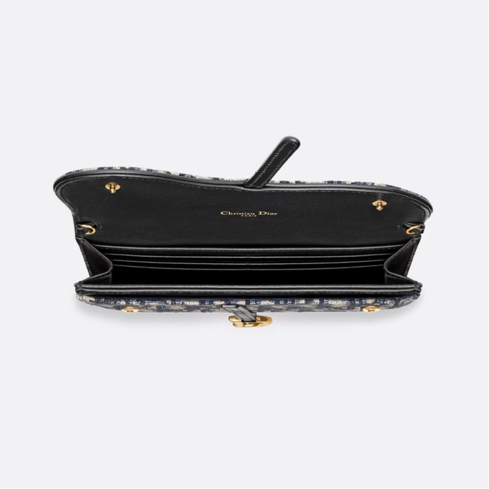Dior Oblique Saddle Crossbody Bag/Wallet on Chain - Picture 14 of 15